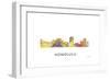 Honolulu Hawaii Skyline-Marlene Watson-Framed Giclee Print