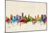 Honolulu Hawaii Skyline-Michael Tompsett-Mounted Art Print