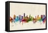 Honolulu Hawaii Skyline-Michael Tompsett-Framed Stretched Canvas