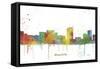 Honolulu Hawaii Skyline-Marlene Watson-Framed Stretched Canvas