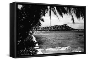 Honolulu, Hawaii - View of Diamond Head Photograph-Lantern Press-Framed Stretched Canvas