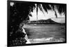 Honolulu, Hawaii - View of Diamond Head Photograph-Lantern Press-Framed Art Print