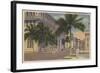 Honolulu, HI - View of Bishop St.-Lantern Press-Framed Art Print