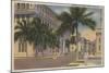 Honolulu, HI - View of Bishop St.-Lantern Press-Mounted Art Print