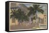 Honolulu, HI - View of Bishop St.-Lantern Press-Framed Stretched Canvas