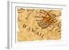 Honolulu Old Map-Pontuse-Framed Art Print