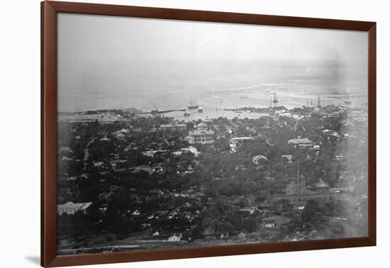 Honolulu Port, Hawaii, 1885-null-Framed Giclee Print