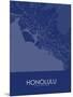 Honolulu, United States of America Blue Map-null-Mounted Poster