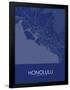 Honolulu, United States of America Blue Map-null-Framed Poster