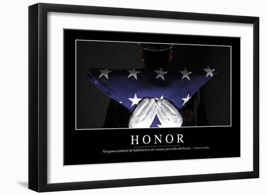 Honor. Cita Inspiradora Y Póster Motivacional-null-Framed Photographic Print