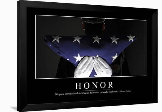 Honor. Cita Inspiradora Y Póster Motivacional-null-Framed Photographic Print