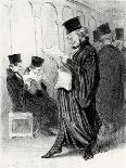 An Advocate Who Is Evidently Fully Convinced?, 1845-Honor? Daumier-Framed Giclee Print