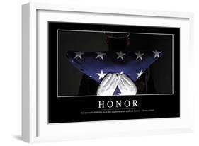 Honor: Inspirational Quote and Motivational Poster-null-Framed Photographic Print