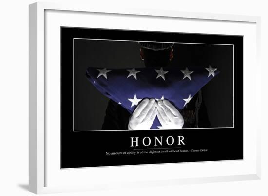 Honor: Inspirational Quote and Motivational Poster-null-Framed Photographic Print