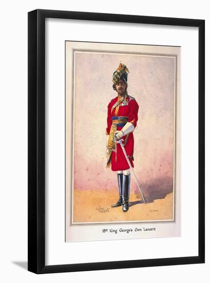 Honorary Lieutenant Hon Malik Umar Hayat Khan, Cie, Tiwana of Ahahpur (Punjabi Musalman)…-Alfred Crowdy Lovett-Framed Giclee Print