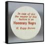 Honorary Negro Button-David J. Frent-Framed Stretched Canvas