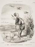 Series Galerie Physionomique, a True Smoker, 1836-Honore Daumier-Giclee Print