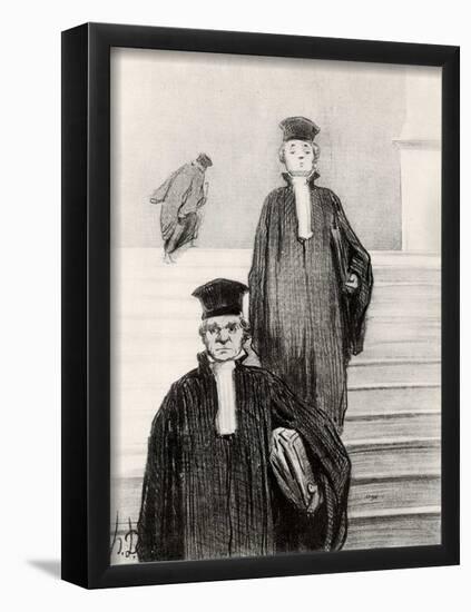 Honoré Daumier (Ascent and descent of justice) Art Poster Print-null-Framed Poster