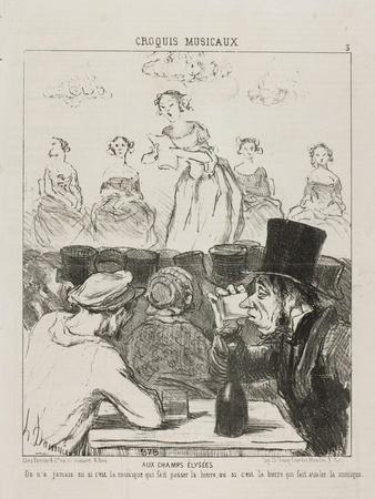 At the Champs-Elysées, plate 3 from Croquis Musicaux, 1852