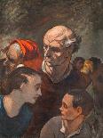 Family on the Barricades-Honoré Daumier-Giclee Print