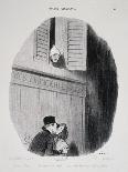A Dispute Outside the Courtroom, from the series 'Les Gens de Justice' c.1846-Honore Daumier-Giclee Print