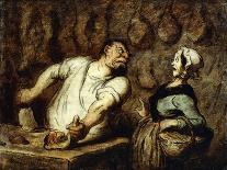 The Butcher at the Montmartre Market, 1857-58-Honore Daumier-Giclee Print