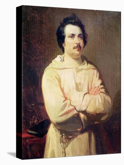 Honore De Balzac (1799-1850) in His Monk's Habit, 1829-Louis Boulanger-Stretched Canvas