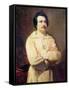 Honore De Balzac (1799-1850) in His Monk's Habit, 1829-Louis Boulanger-Framed Stretched Canvas