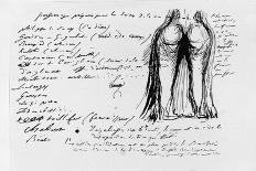 Letter with Drawing Sent to Balzac's Sister Laure, 1821-Honore de Balzac-Giclee Print