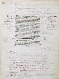 Page from One of Balzac's Works with Handwritten Corrections-Honore de Balzac-Giclee Print