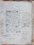 Page from One of Balzac's Works with Handwritten Corrections-Honore de Balzac-Giclee Print