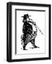 Honore De Balzac with a Cane, Probably Drawn for the Book "Physiologie Du Rentier," circa 1841-Honore Daumier-Framed Giclee Print