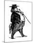 Honore De Balzac with a Cane, Probably Drawn for the Book "Physiologie Du Rentier," circa 1841-Honore Daumier-Mounted Giclee Print