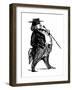 Honore De Balzac with a Cane, Probably Drawn for the Book "Physiologie Du Rentier," circa 1841-Honore Daumier-Framed Giclee Print