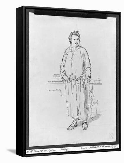 Honore de Balzac-Paul Gavarni-Framed Stretched Canvas