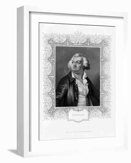 Honore-Gabriel De Riquetti, Comte De Mirabeau, French Writer, Orator and Statesman, 19th Century-HB Hall-Framed Giclee Print