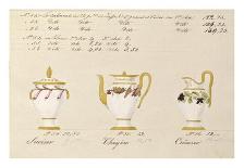 Quatre tasses, modèles: 9,10,11 et 12, ca. 1800-1820-Honore-Art Print