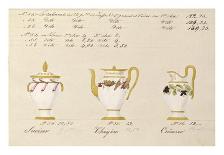 Trois vases en blanc du 1er choix, ca. 1800-1820-Honore-Mounted Art Print