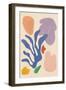 Honoring Matisse Warm v2-Danhui Nai-Framed Art Print