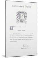 Honoris Causa Degree of Salvatore Quasimodo-null-Mounted Giclee Print