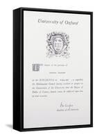 Honoris Causa Degree of Salvatore Quasimodo-null-Framed Stretched Canvas