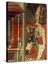 Honorius III Approving Carmelite Rule, Detail from Predella of Altarpiece for the Carmine-Pietro Lorenzetti-Stretched Canvas