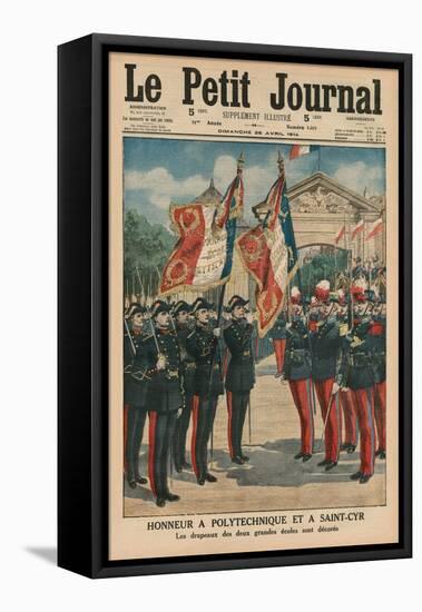 Honour to Polytechnique and Saint-Cyr, Front Cover Illustration from 'Le Petit Journal',…-French School-Framed Stretched Canvas