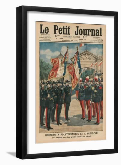 Honour to Polytechnique and Saint-Cyr, Front Cover Illustration from 'Le Petit Journal',…-French School-Framed Giclee Print