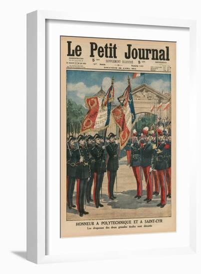 Honour to Polytechnique and Saint-Cyr, Front Cover Illustration from 'Le Petit Journal',…-French School-Framed Giclee Print