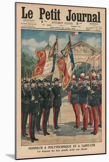 Honour to Polytechnique and Saint-Cyr, Front Cover Illustration from 'Le Petit Journal',…-French School-Mounted Giclee Print