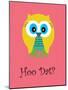 Hoo Dat Pink-Jan Weiss-Mounted Art Print