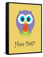 Hoo Dat Yellow-Jan Weiss-Framed Stretched Canvas