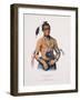 Hoo-Wan-Ne-Ka, Illustration from 'The Indian Tribes of North America'-Charles Bird King-Framed Giclee Print