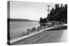 Hood Canal, WA View of Highway along water Photograph - Hood Canal, WA-Lantern Press-Stretched Canvas